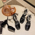 シフォンリボンパンプス
